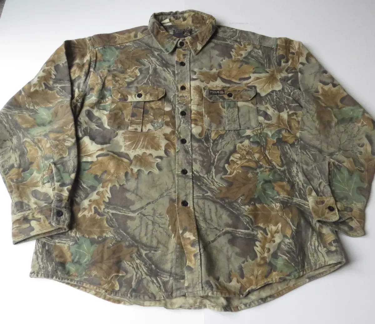 Vintage Rattlers Camo Real Tree Workwear Long Sleeve Shirts Size XL Chest 52ins