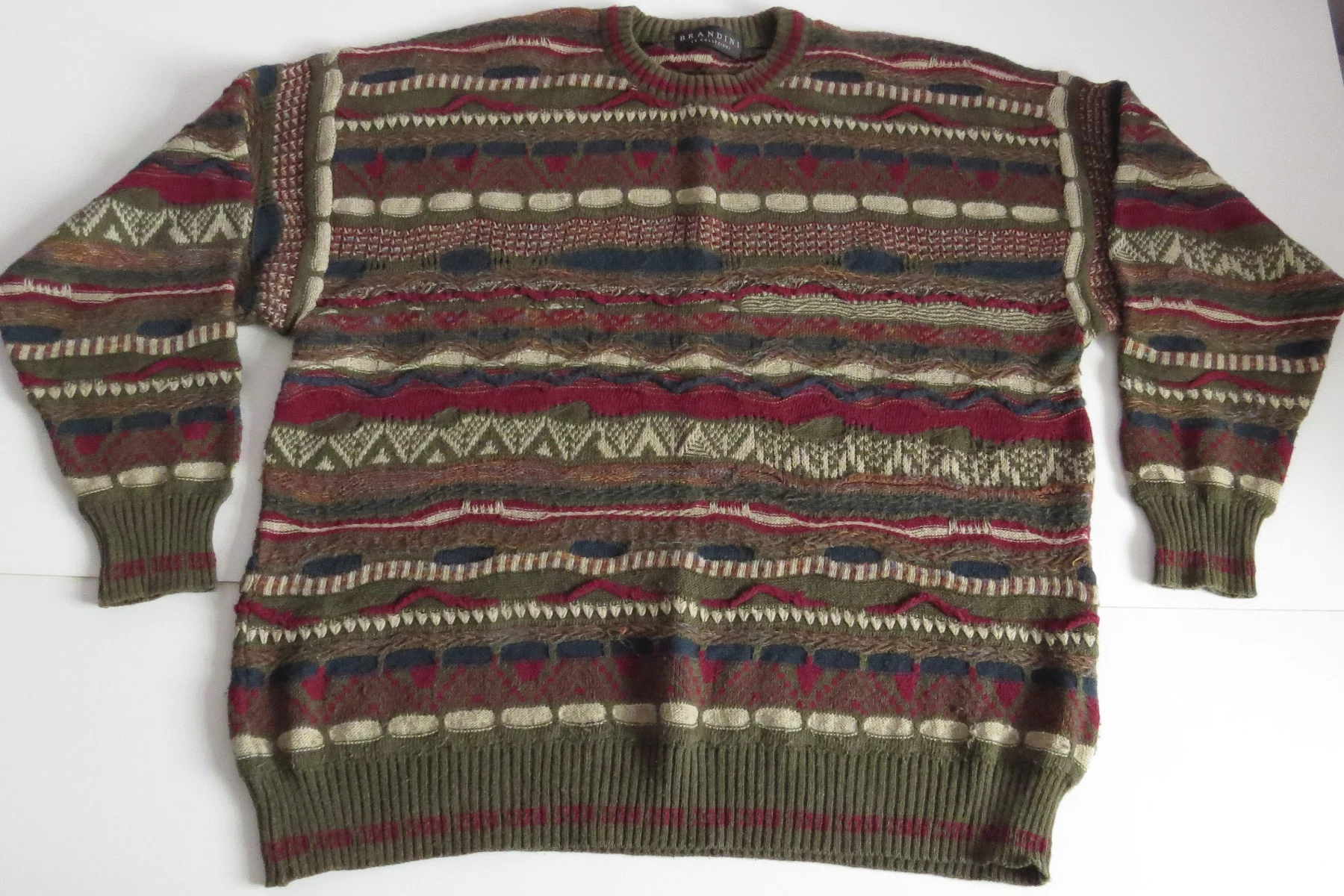 Vintage 80's Brandini Coogi Style Sweater/Jumper Size XL Chest 50ins