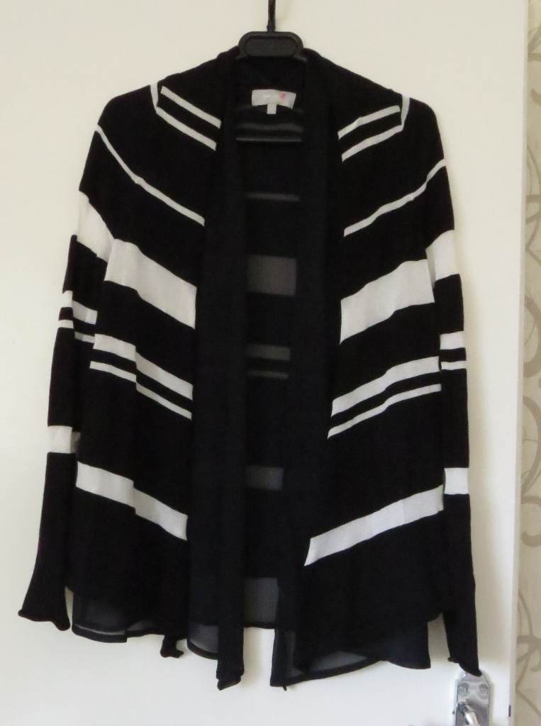 Marks & Spencer Per Una Black and White Stripped Cardigan UK12