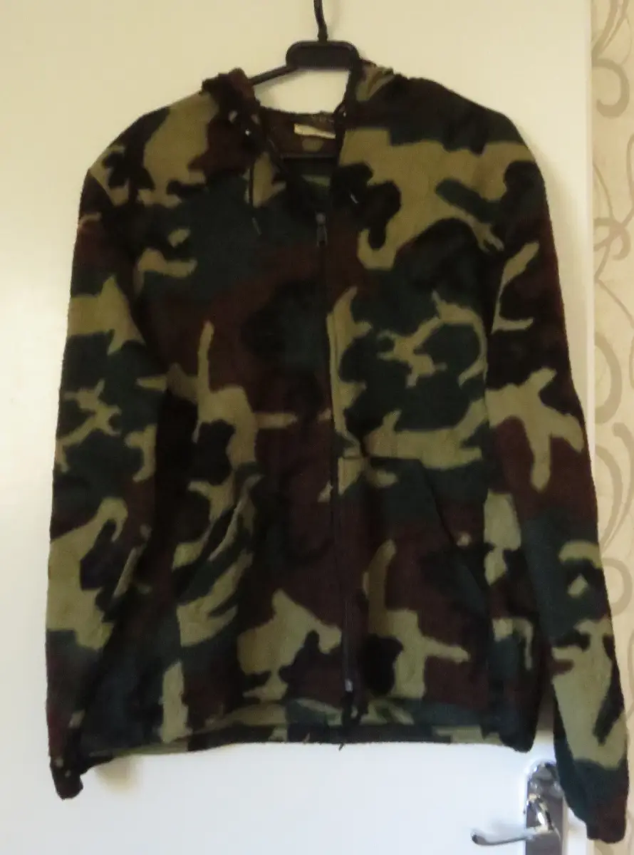 Sport Chief Canada Vintage Camouflage Army Full Zip Hoodie Fleece Size XL