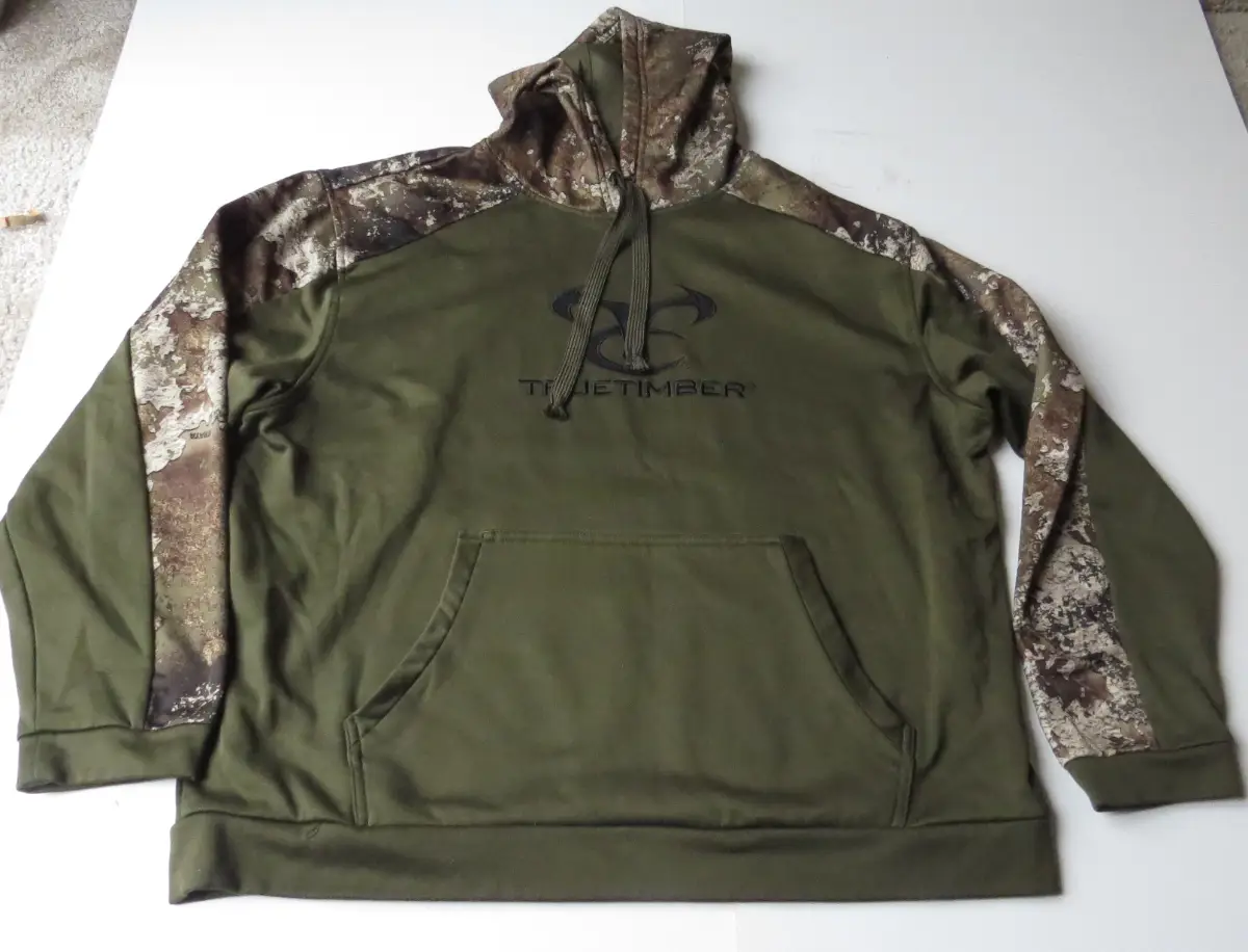 True Timber Green/Camo Long Sleeve Hoodie Size XL Chest 50ins