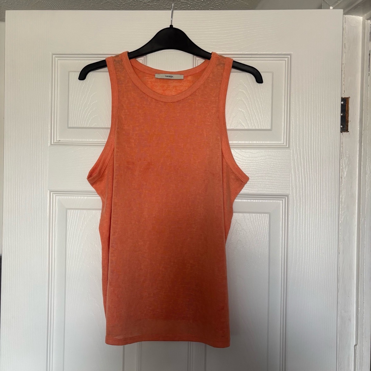 Asda George Orange Vest Top Size UK 12/14 Holiday Summer Beach