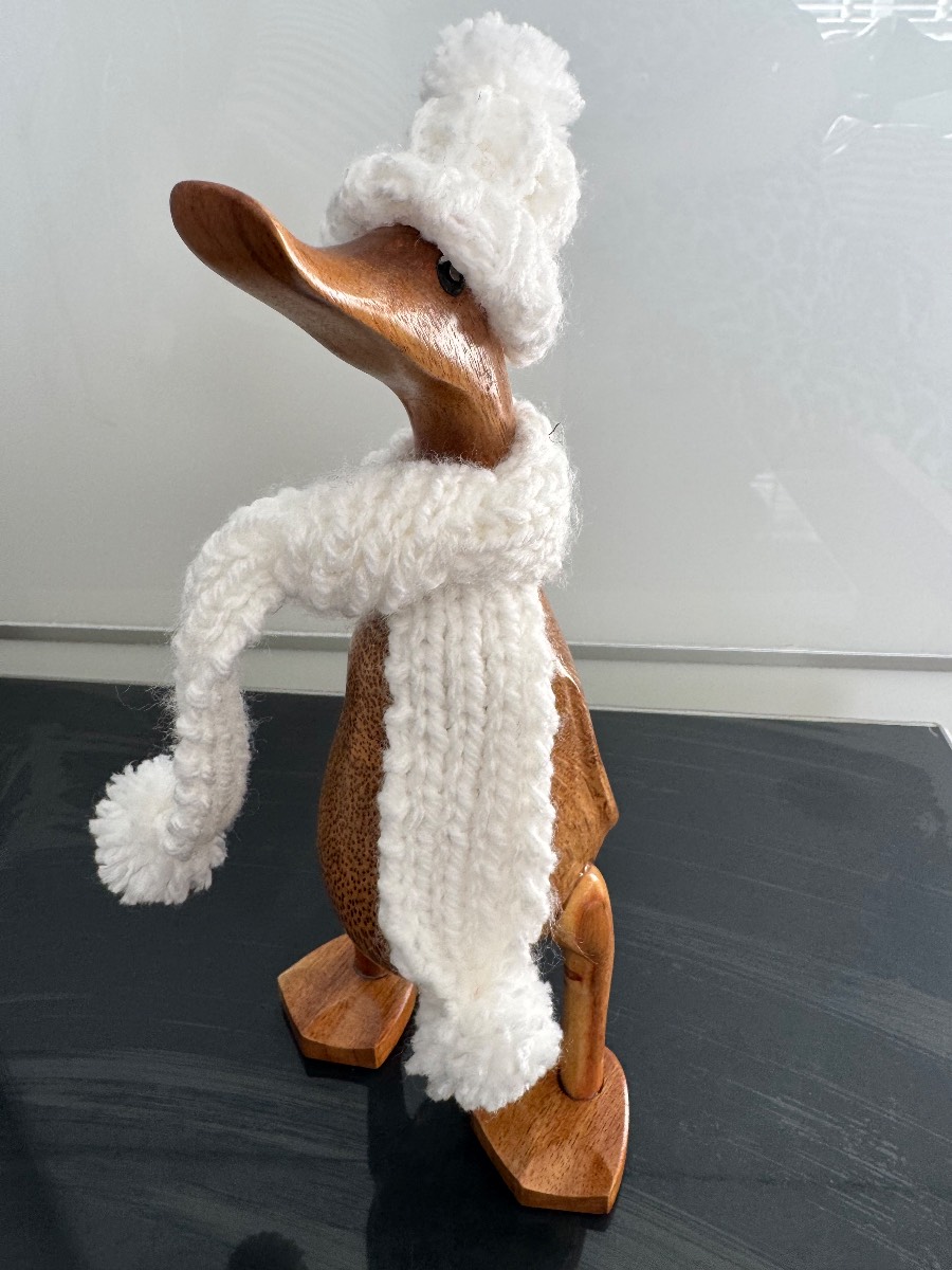 Wouldn’t Duck in white Tartan scarf?