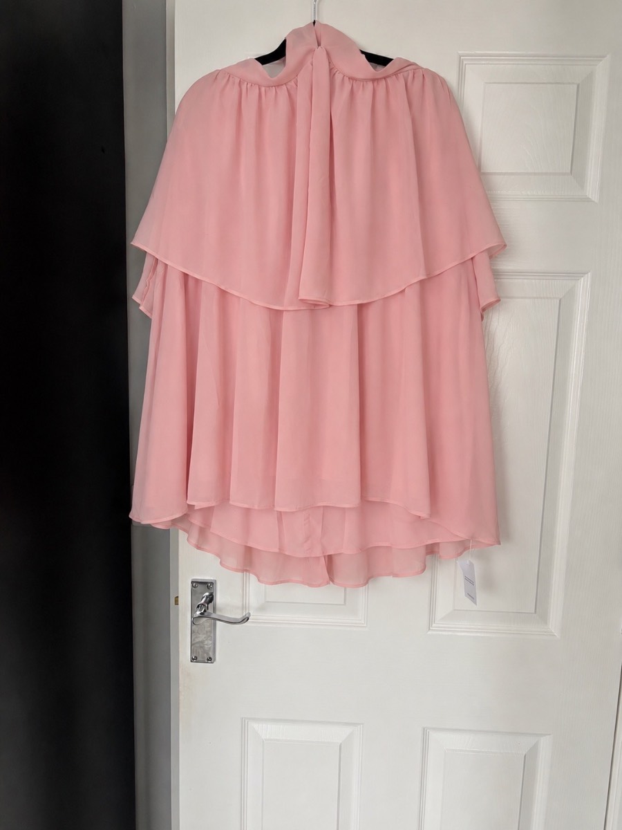 PrettyLittleThing Shape Chiffon Halter Neck Dress Size 20