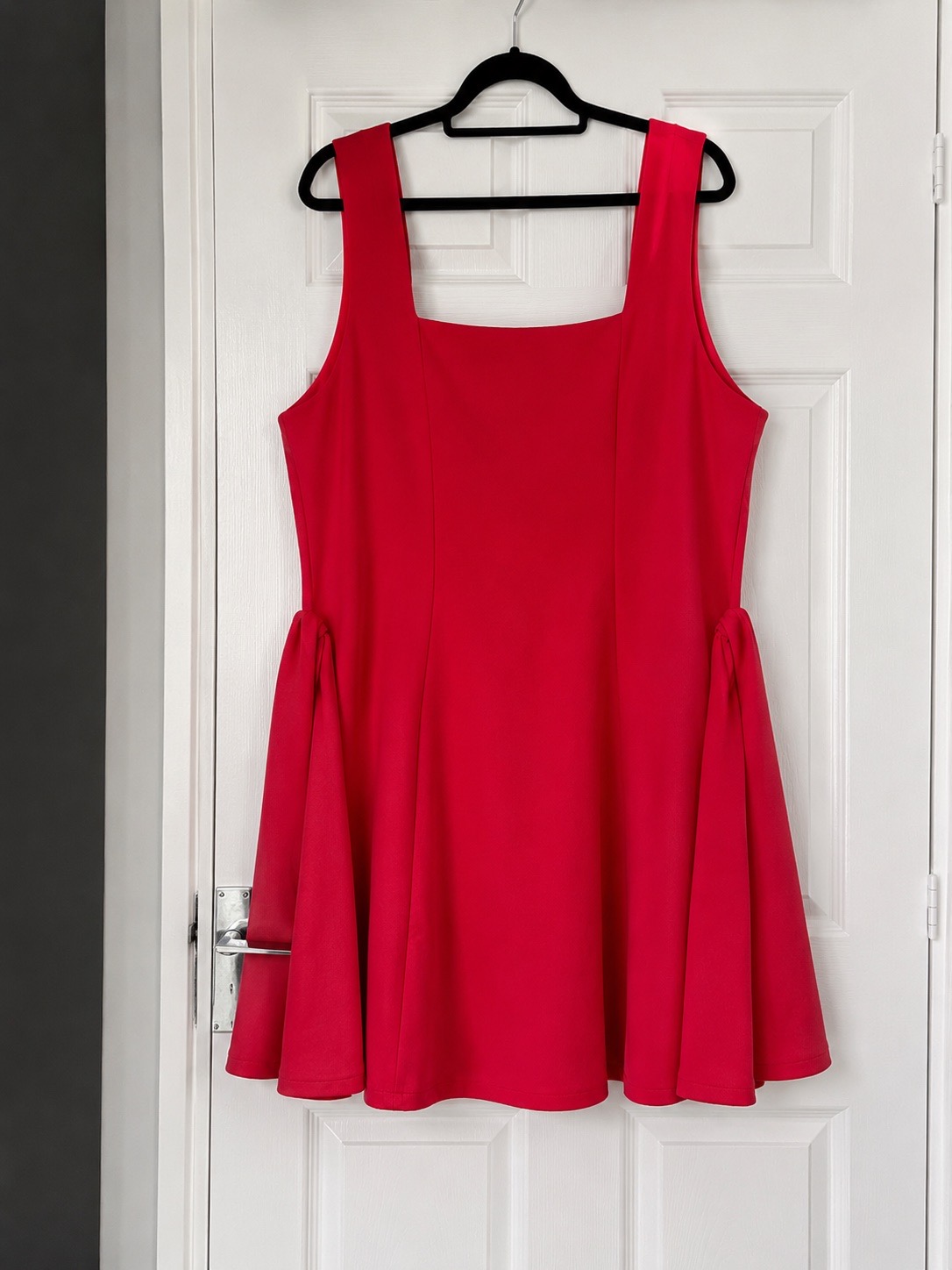Boohoo Plus Red Skater Dress Size 24 New With Tags