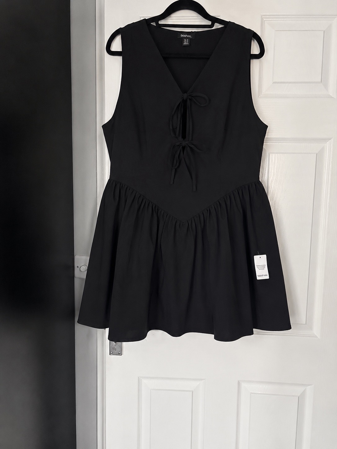 Boohoo Plus Tie Front Skater Dress Size 22