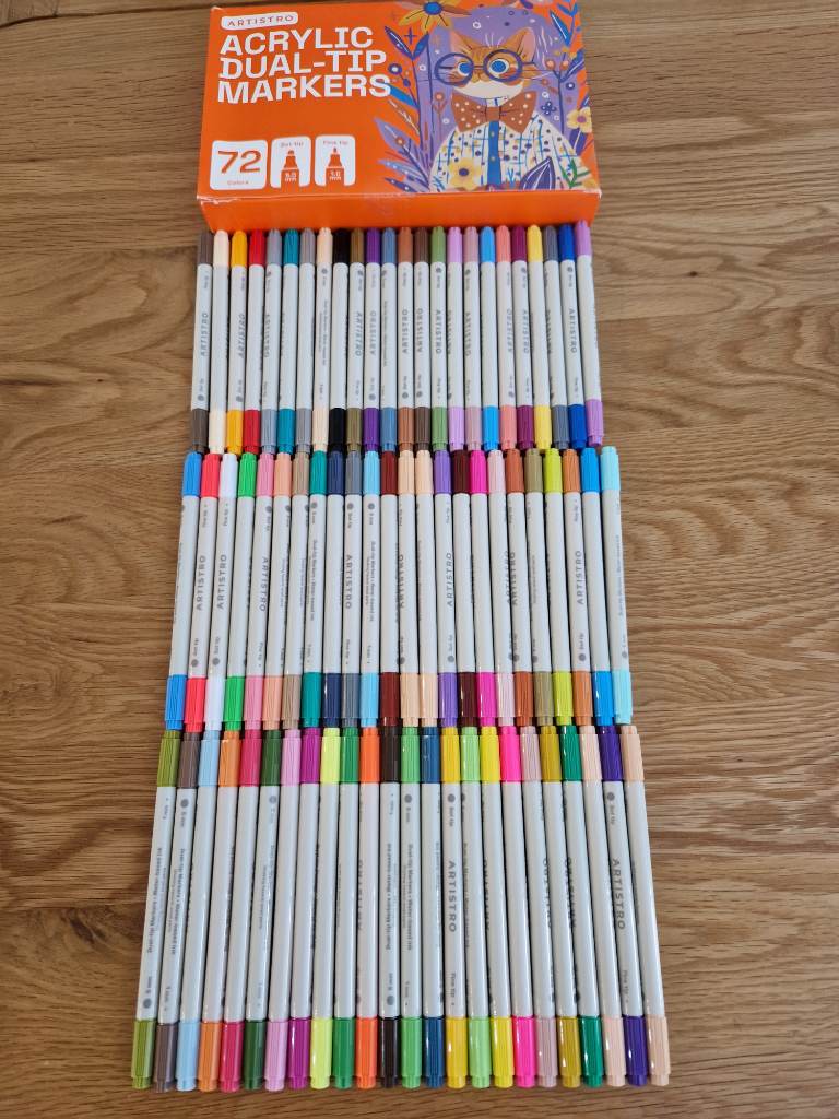 Set of 72 Dual Tipped Acrylic Markers (ART72)