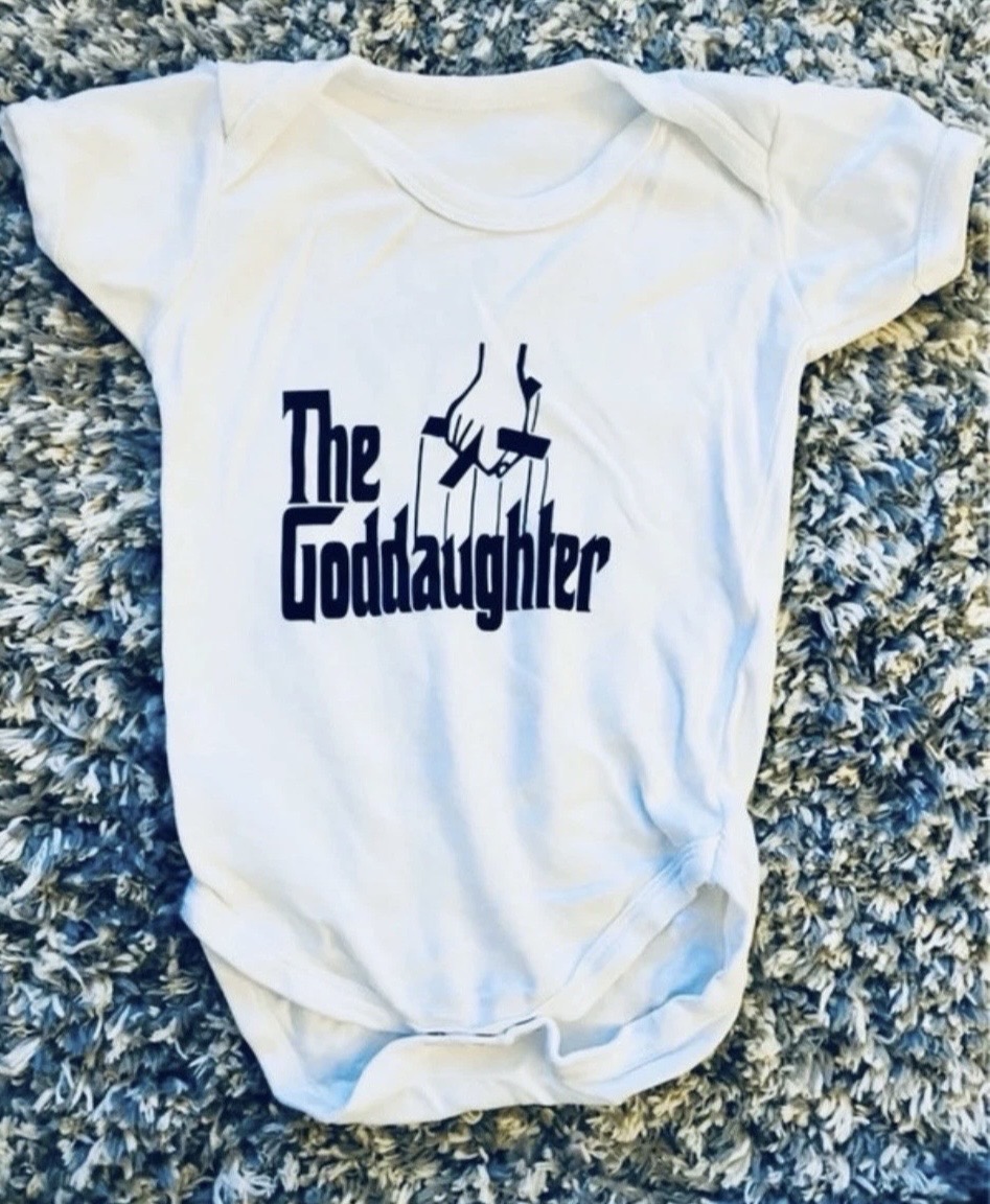 The Goddaughter Novelty Baby Vest Bodysuit. Size 6-12 Months.
