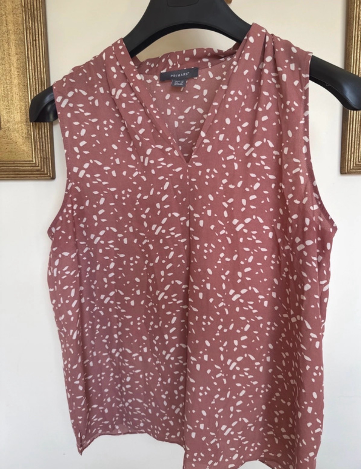 Primark Women’s White Pink Vest Blouse Top Size 14