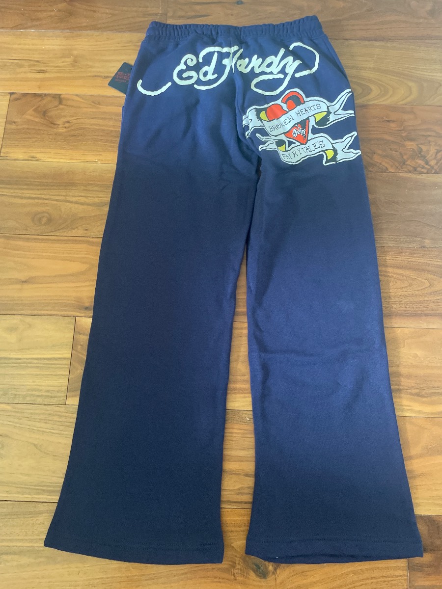 Ed Hardy Navy Joggers S