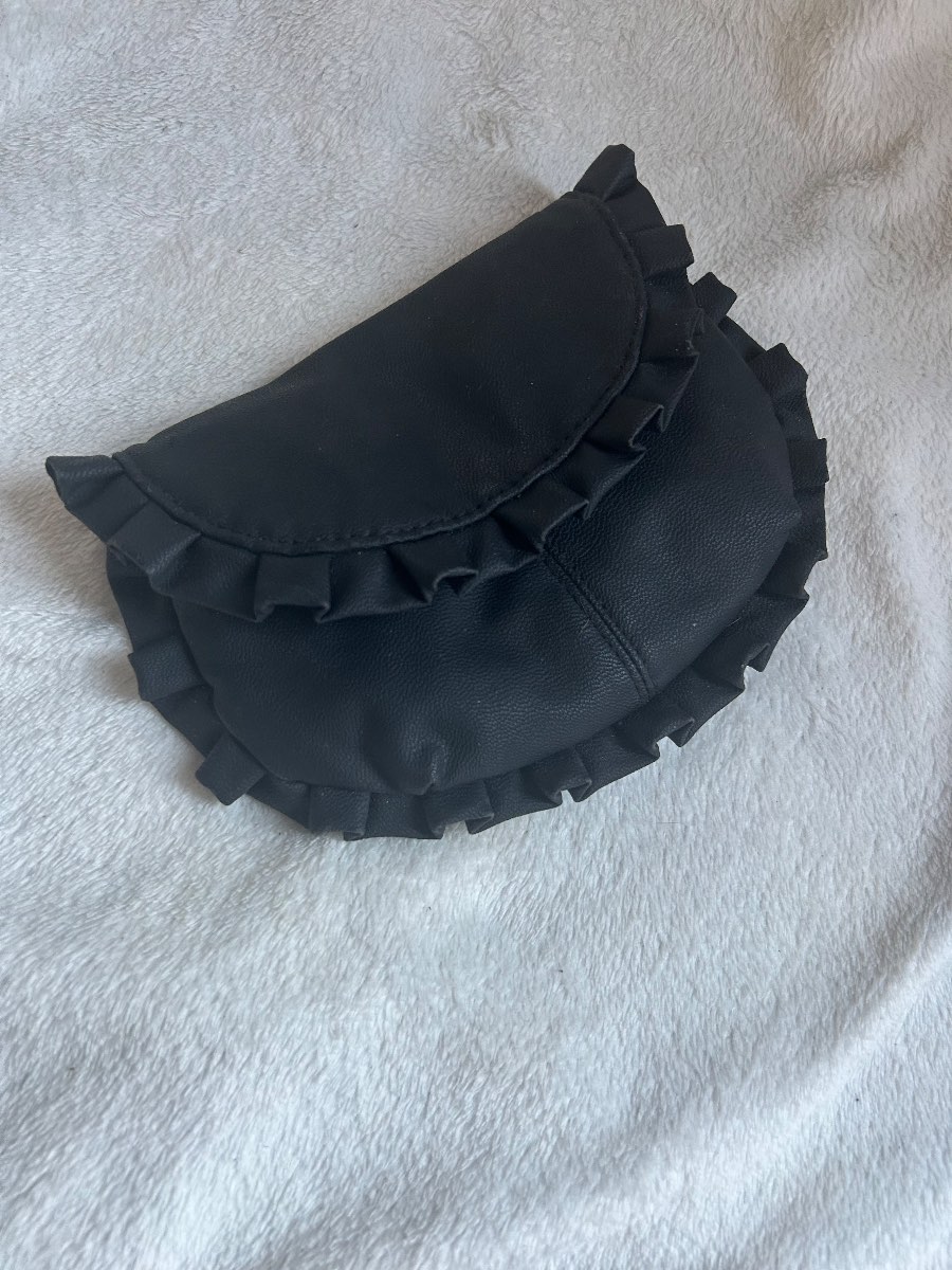 Black Ruffle Cross body bag
