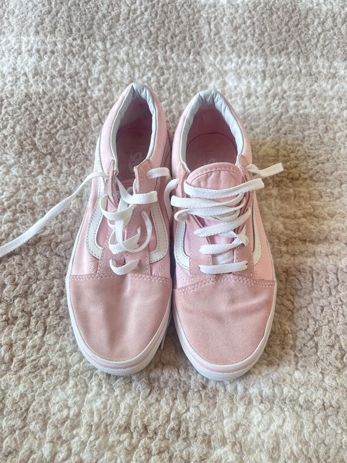 Light pink low vans