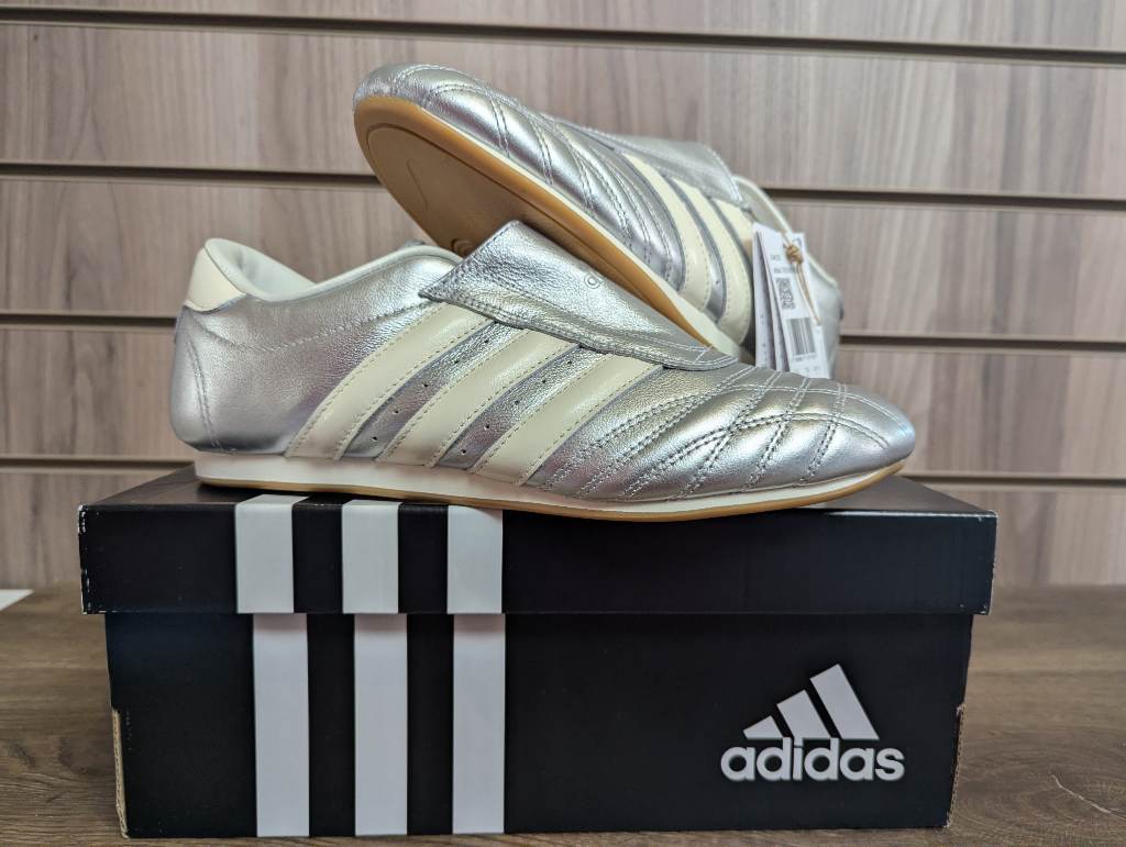 Adidas Taekwondo W Trainers Rare Silver Laceless Slipon Gym Sneaker Uk 7.5 EU 41.5 #BNWB