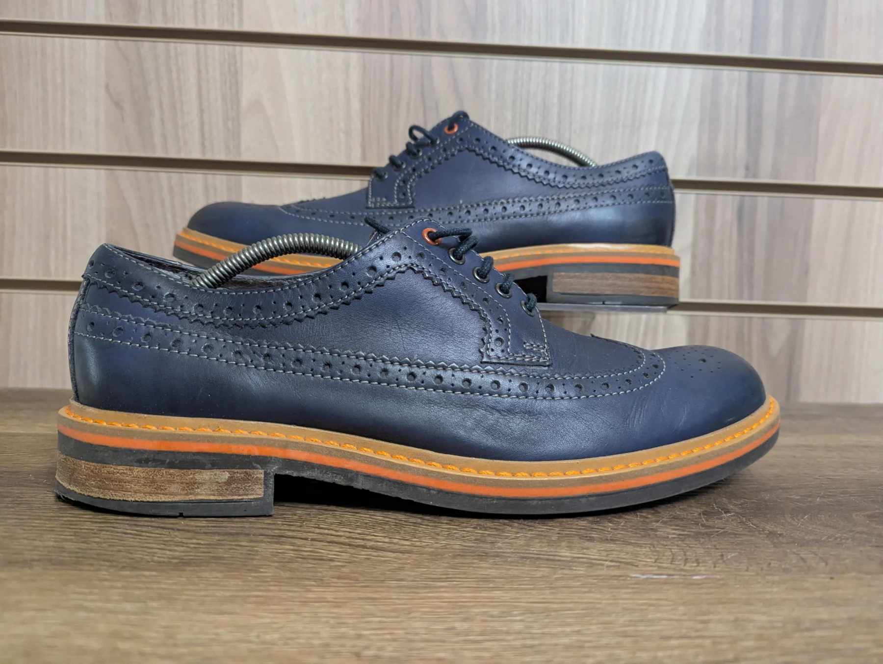 Clarks Pitney Limit Brogue Shoes Mens Luxury Leather Navy CraftTor UK 11 G EU 46