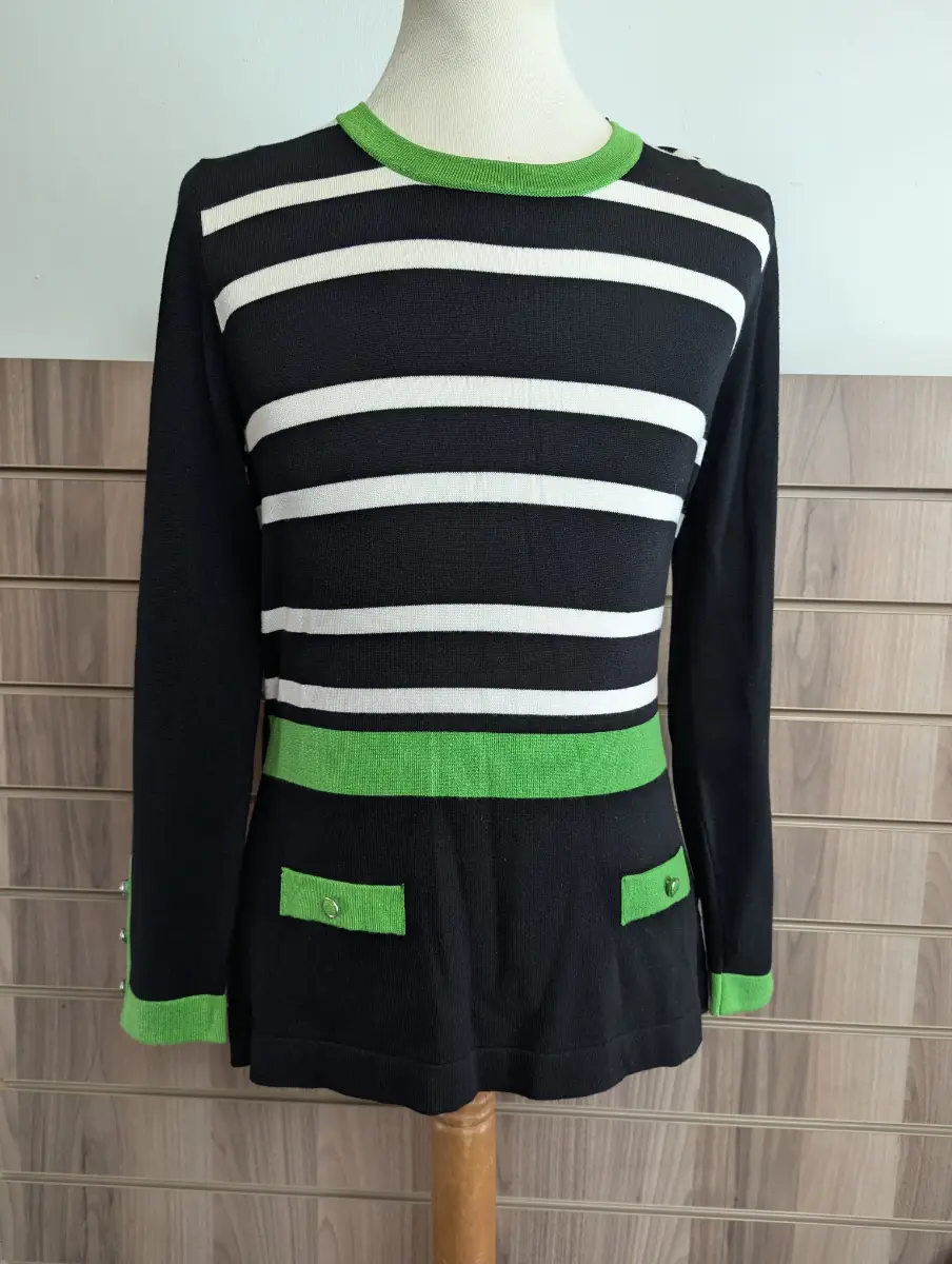 Marble Elegance Jumper Ladies Soft Luxury Sweater Nautical Summer Holiday UK Small