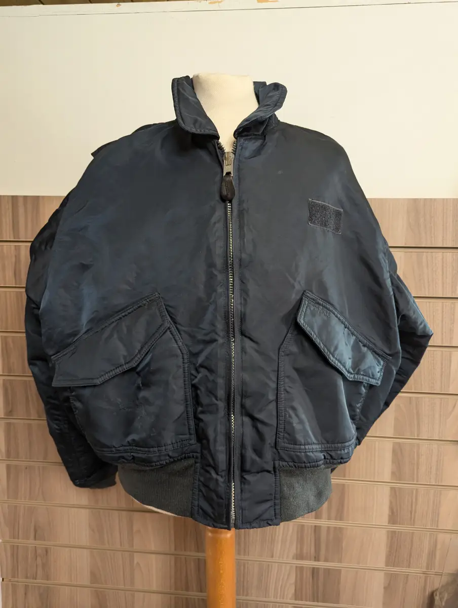 Schott Workwear Flight Jacket Bomber Navy Utility Vintage Y2K DuPont HolloFit XL