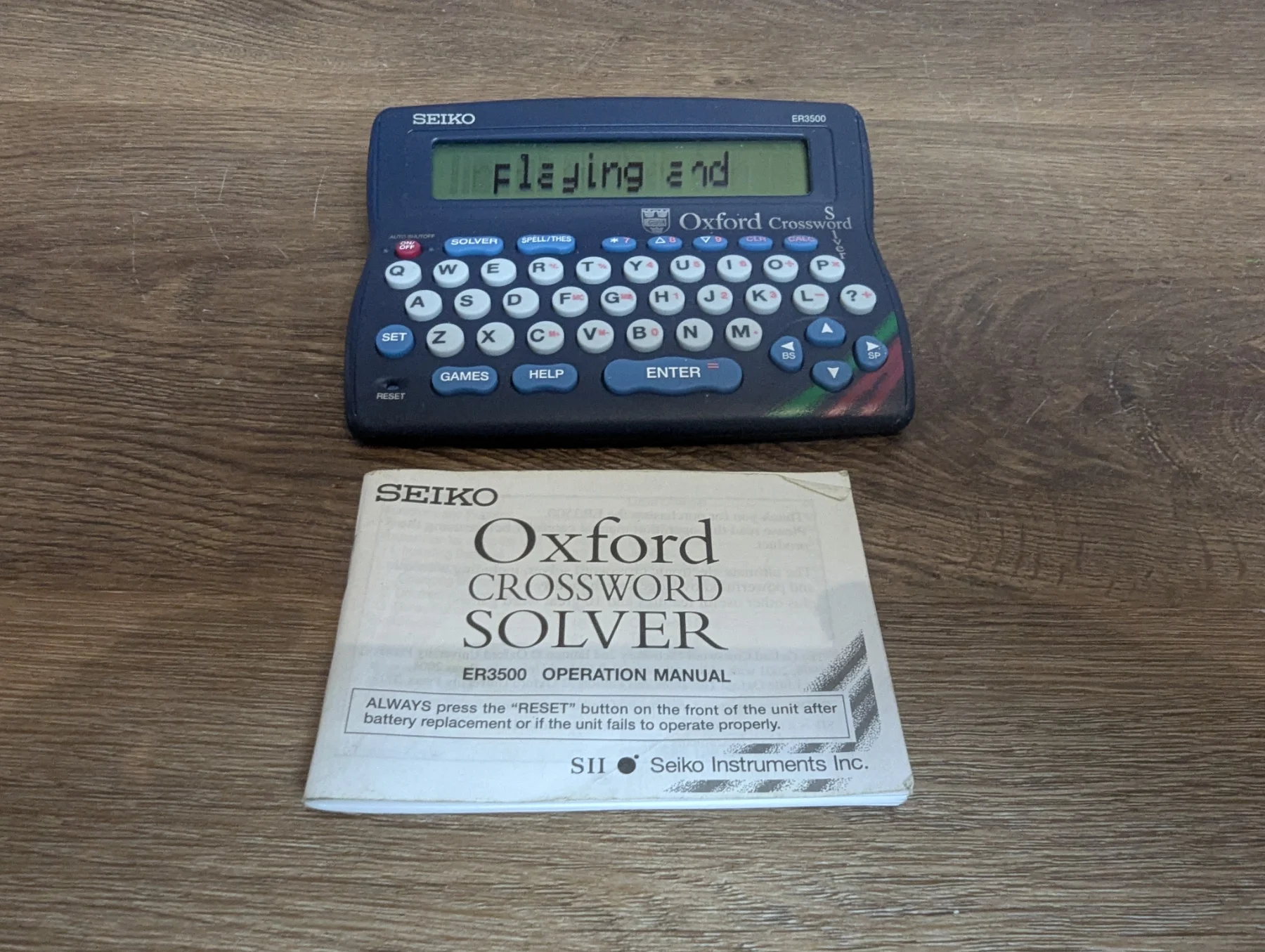 Seiko ER3500 Oxford Crossword Solver SPARES & REPAIRS Working Faulty LCD Screen