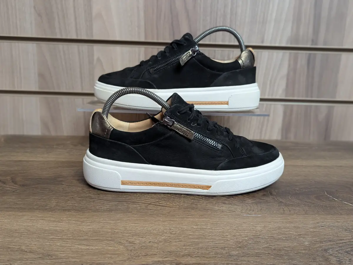 Clarks Artisan Hollyhock Trainers Wedge Cushion Nubuck Sneaker UK 5.5 D EU 38.5