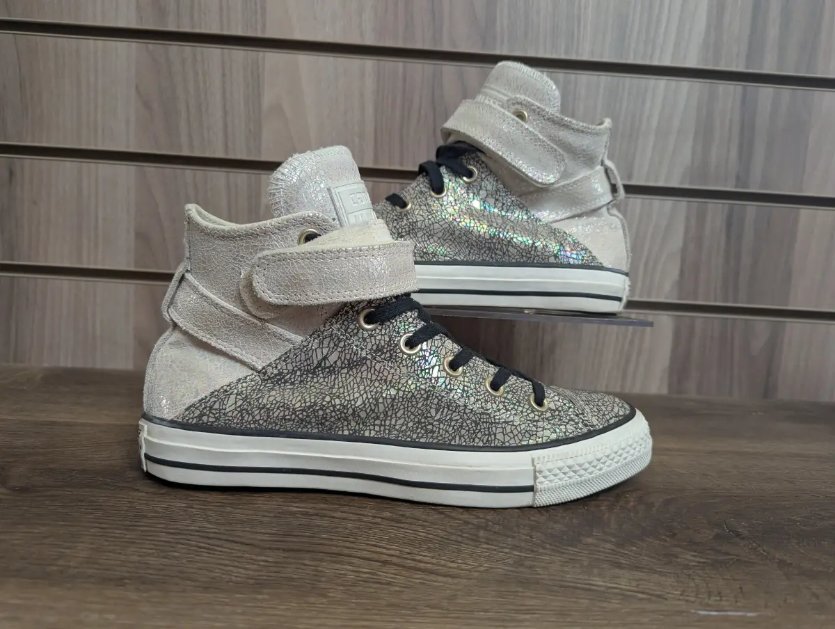 Converse Chuck Taylor Trainers Hi Ladies Matallic Shimmer Pump Boots UK 6 EU 39
