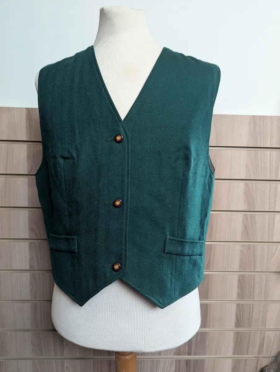 Avoca Collection Herringbone Waistcoat Y2K Vintage County Wicklow Ireland UK Medium