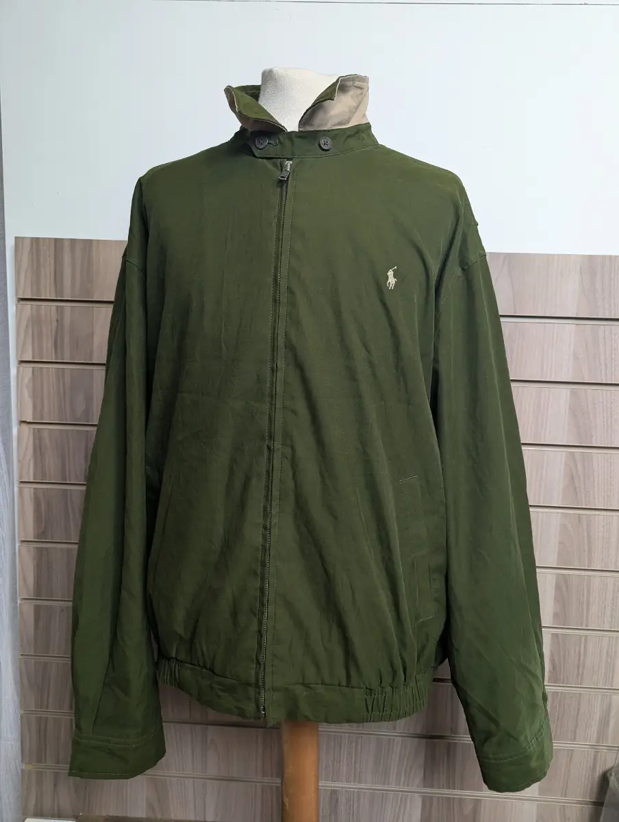 Polo By Ralph Lauren Harrington Jacket Mens Olive Outdoors Streetwear UK XL