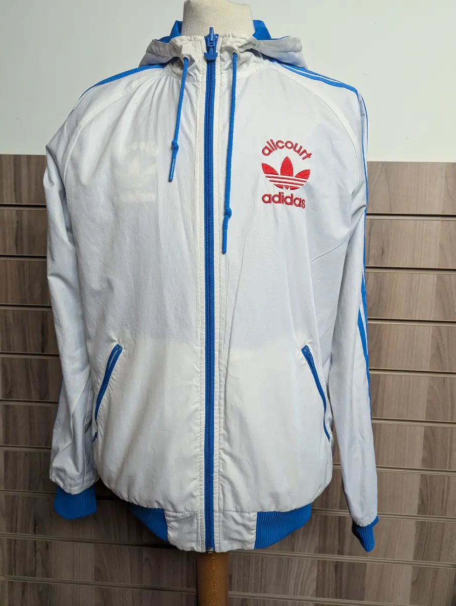 Adidas AllCourt Reversible Track-Top Hooded Streetwear Lined Sports 2010 UK Medium