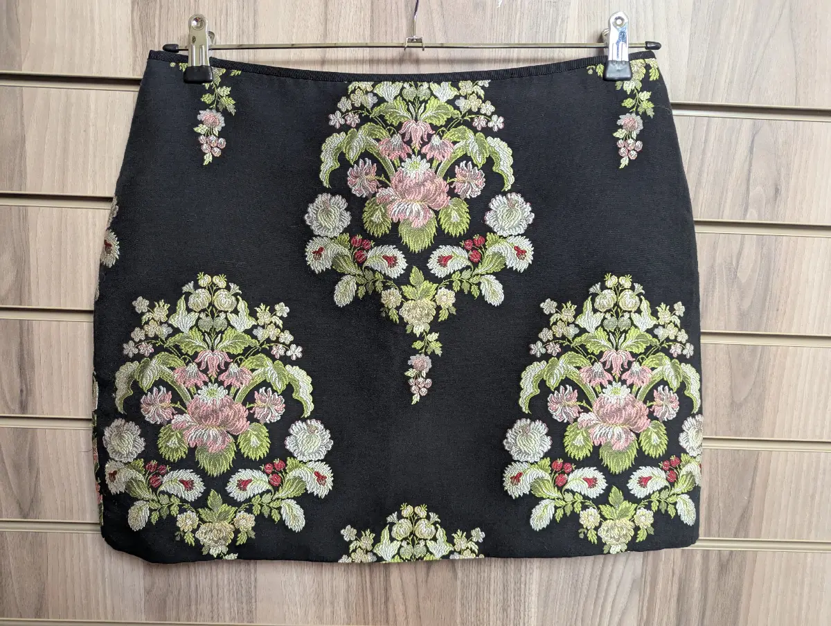 Oasis Japanese Mini Skirt Ladies Lined Luxury Holiday Wedding Uk 14 W 32" L 16"