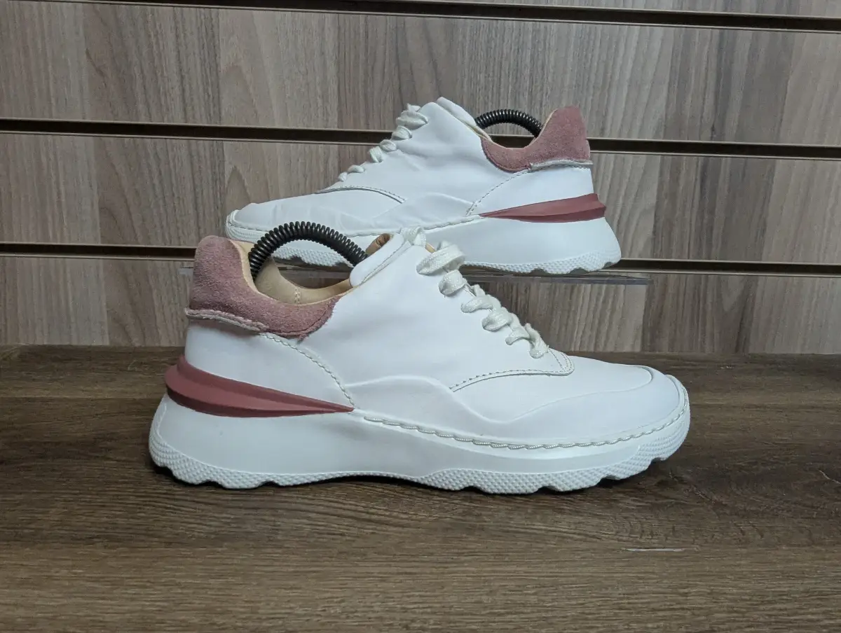Clarks Sprint Lite Trainers Womens Unstructured Soft Premium Leather UK 4 D EU37