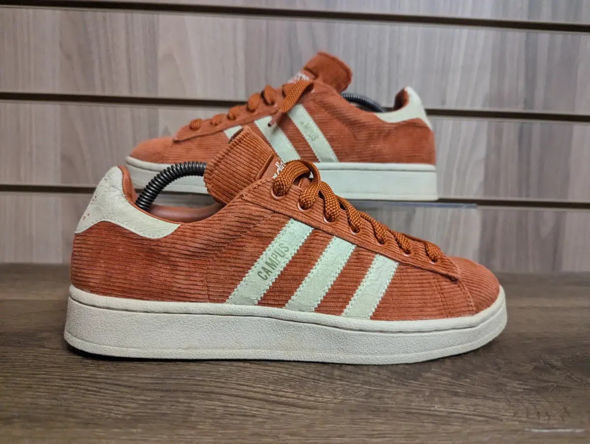 Adidas Campus Streetwear Trainers Cord Burnt-Orange Causals Sneakers Uk 6 EU 39