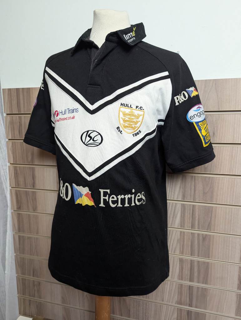 Hull FC 2010 Y2K Rugby League Home Shirt Heavy Cotton Sports Gym Retro UK Medium