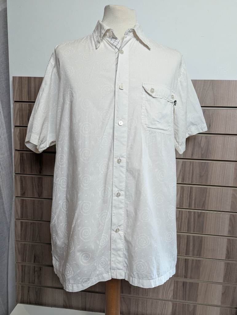 Animal Surf Beach Shirt Short Sleeve 100% Fine Cotton Geo Button Summer UK  XL