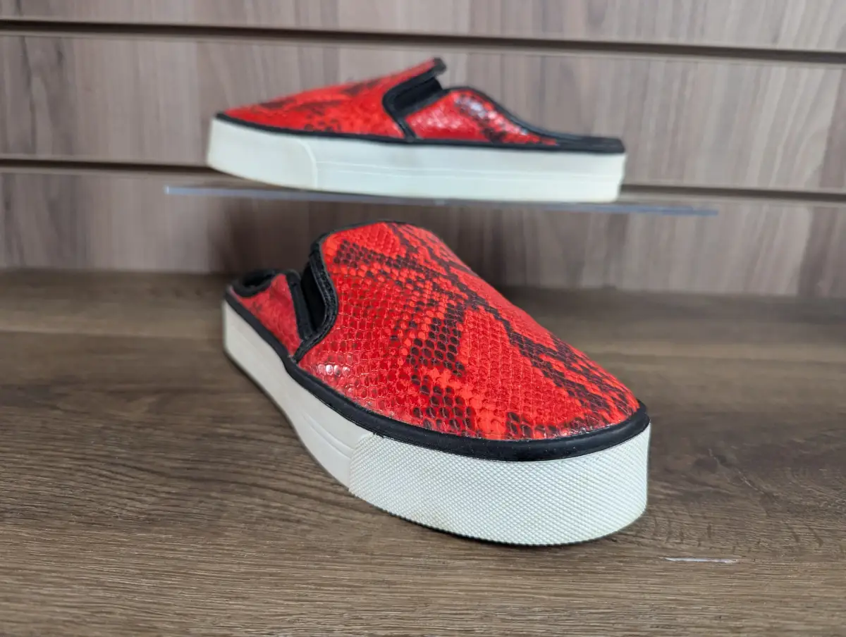 Kurt Geiger Carvela Trainers Slip-On Cushioned Loafer Snake Sneaker UK 4 EU 37
