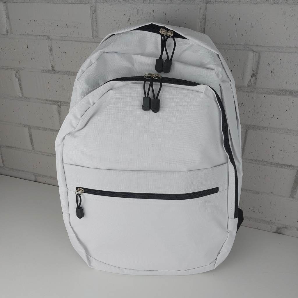 White Rucksack Backpack Lightweight Adult Kids School Travel Holiday