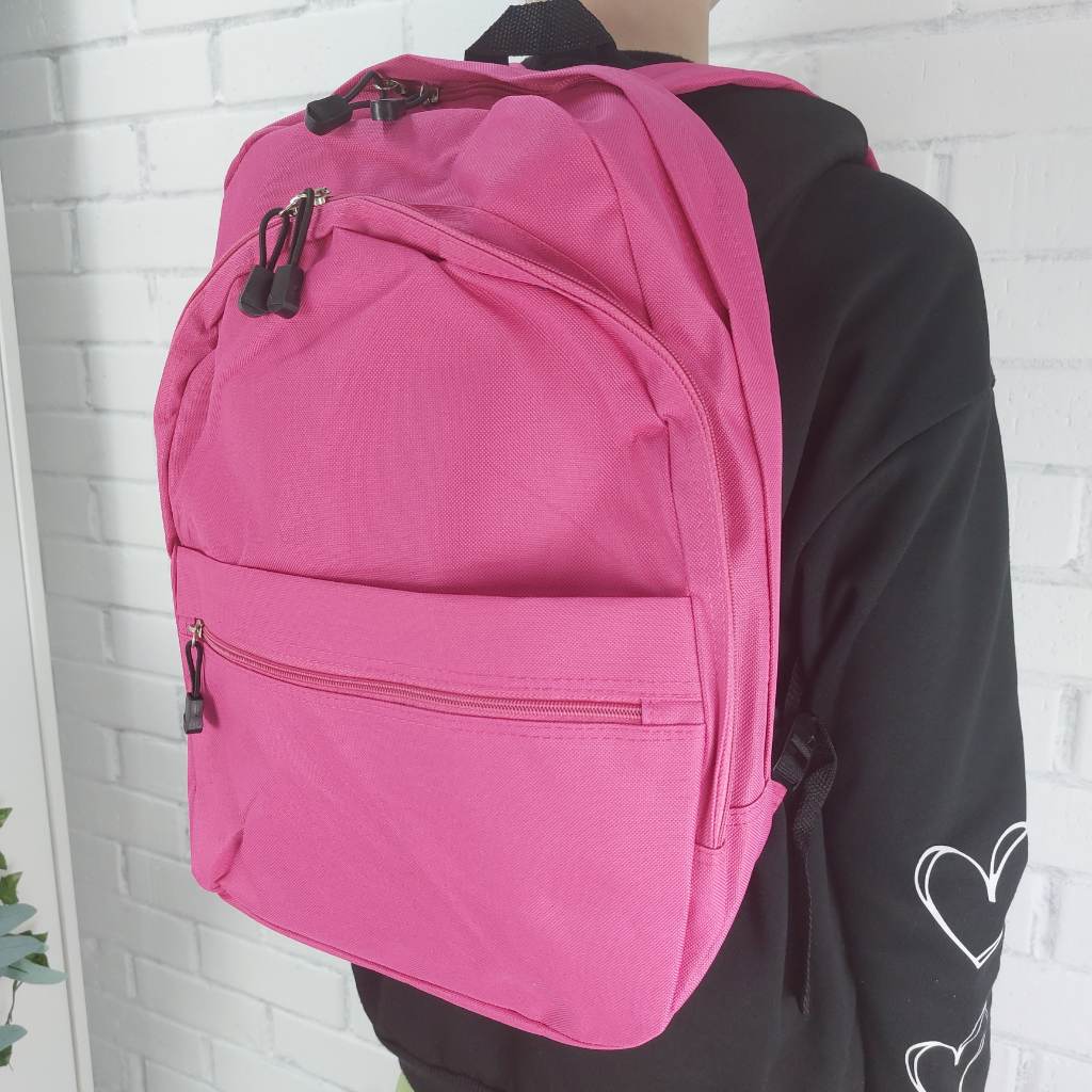 Pink Rucksack Backpack Lightweight Adult Kids School Travel Holiday