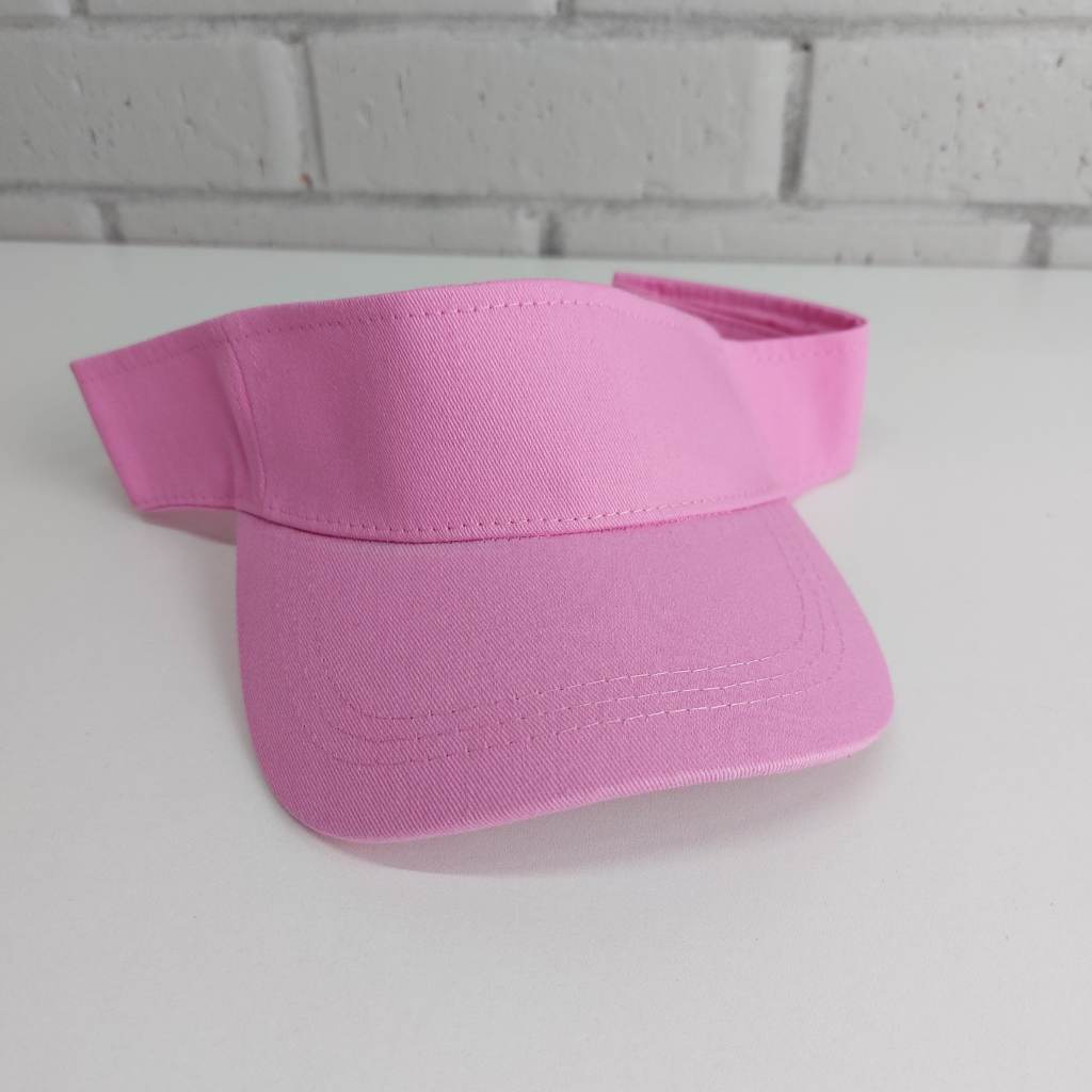 Women's light pink sun visor cotton holiday summer