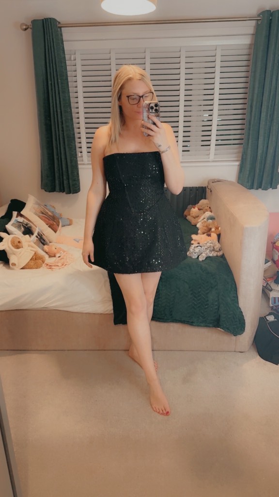 Womens Wanderdoll black sequin dress