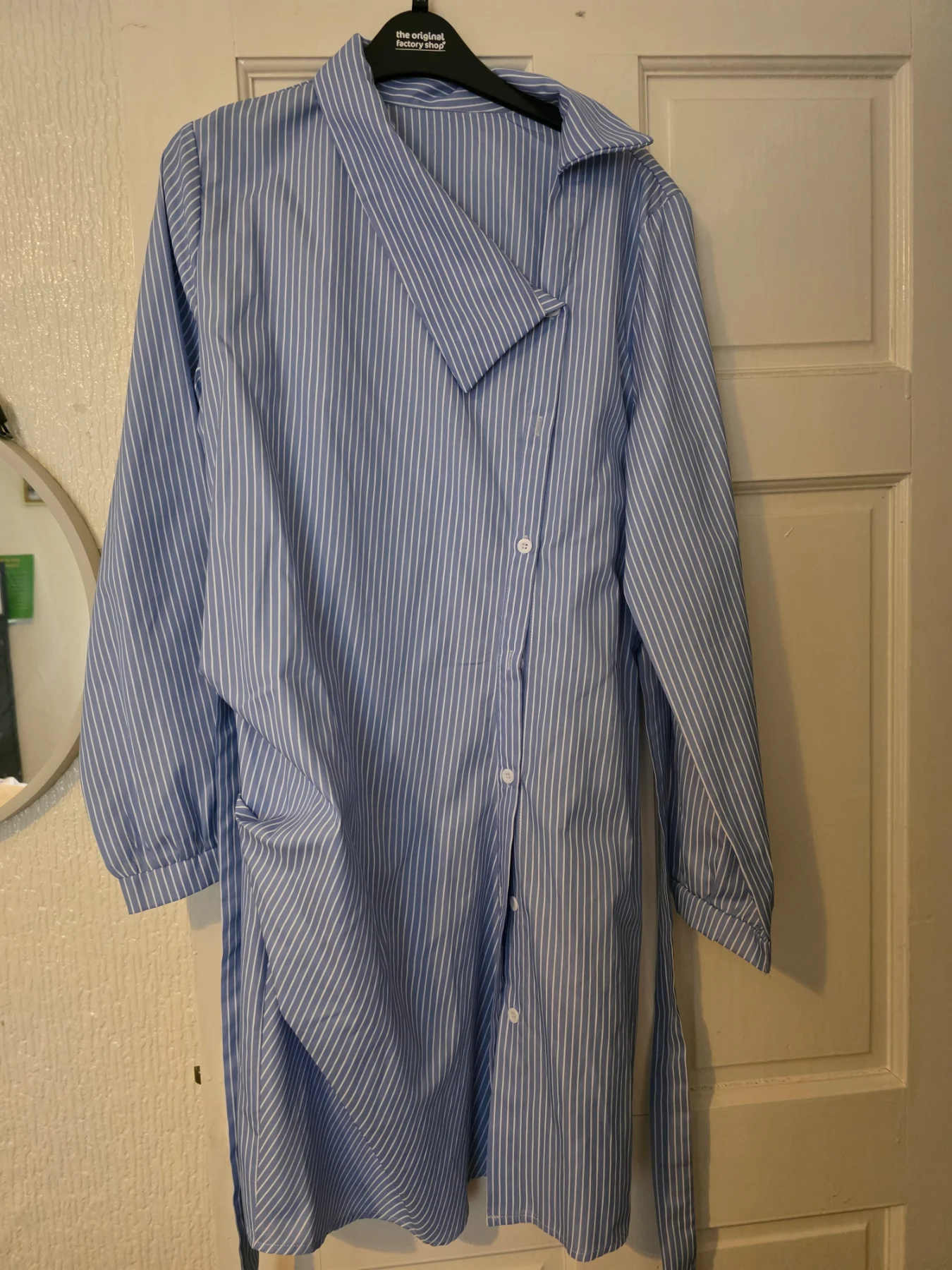 Striped shirt dress L