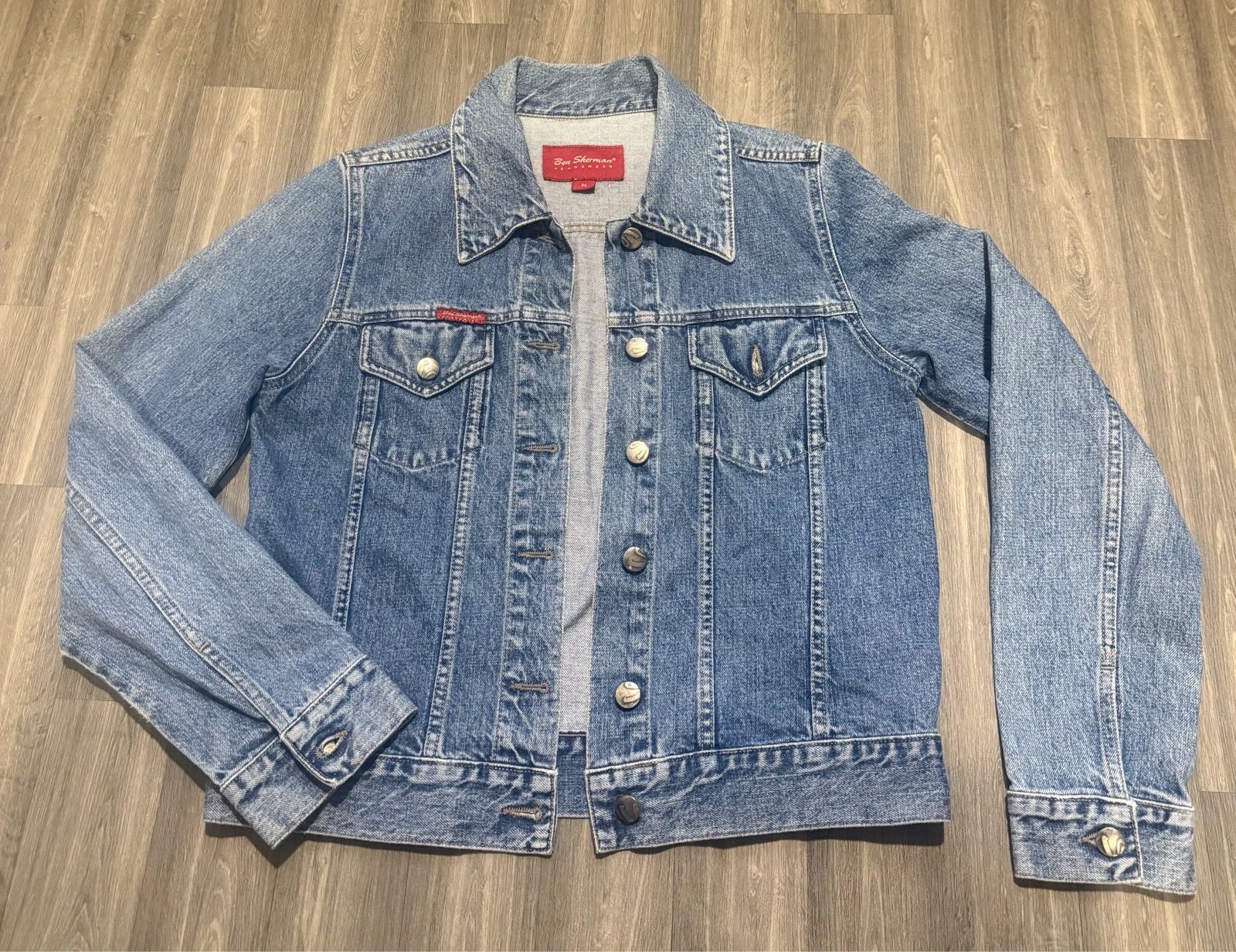ben sherman vintage denim jacket made in italy mens m