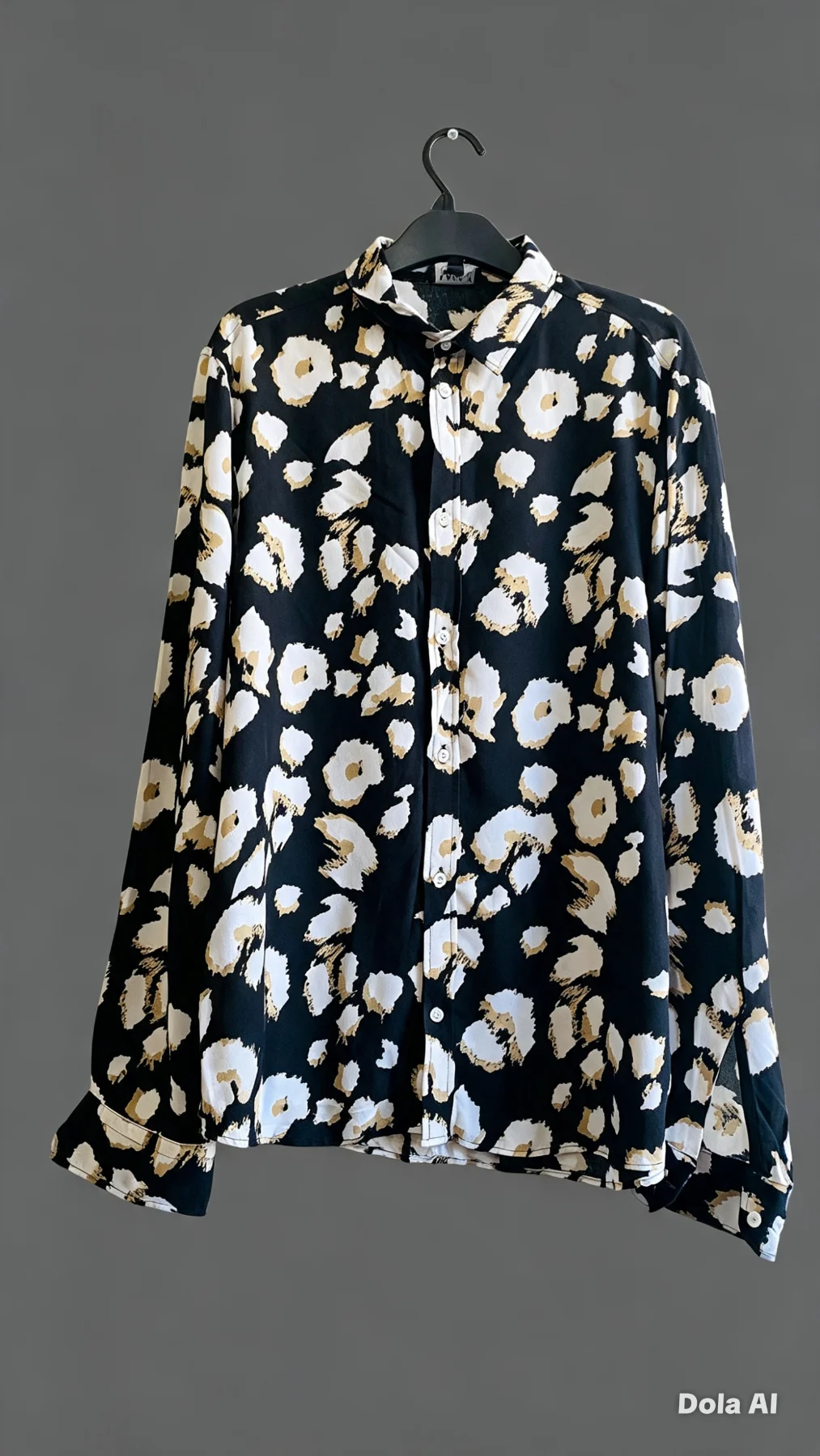 BoohooMAN Abstract Leopard Print Shirt | Size M
