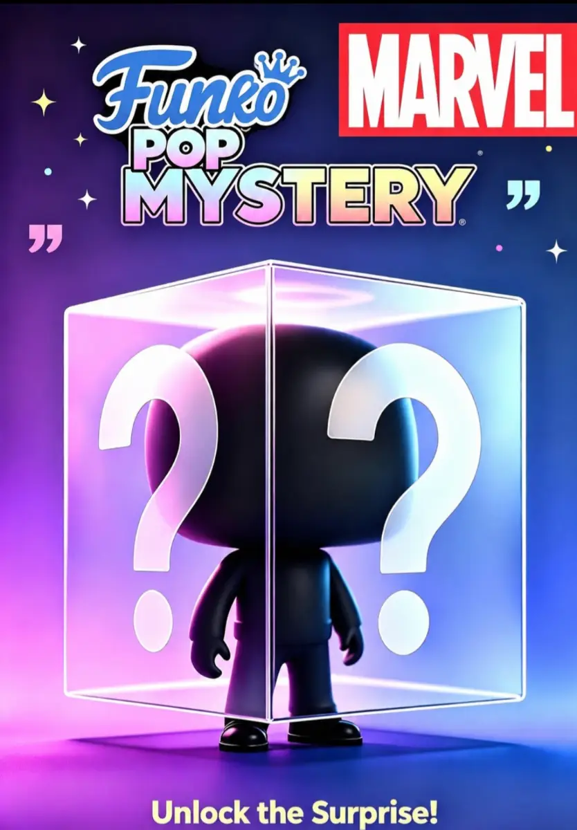 Mystery Funko Pop doll standard size unopened in box hint is marvel