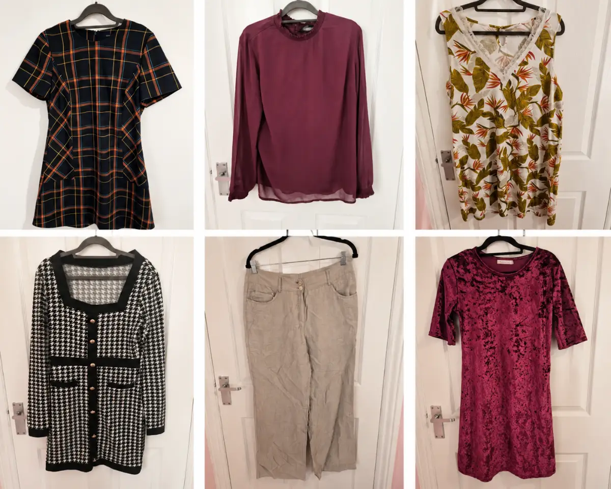 Mid size x6 items bundle pants x1 dresses x4 top x1 all size 14/M