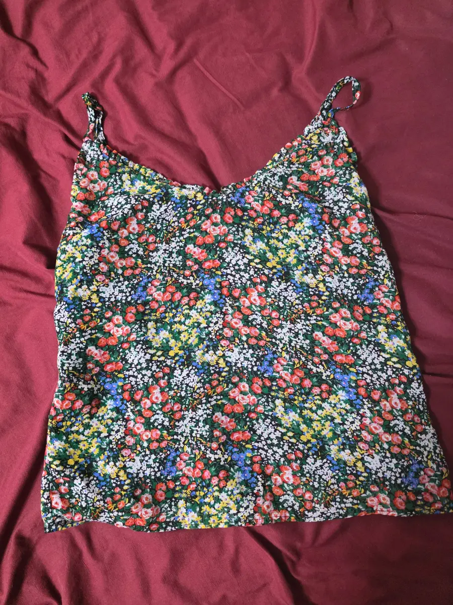 Oasis Floral Handkerchief Hem Top / Cami – Size 8