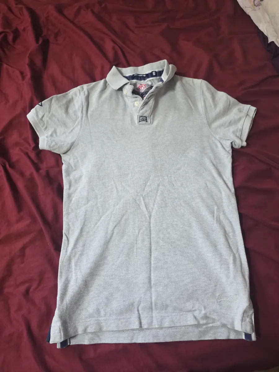 Superdry Short Sleeve The Classic Polo Shirt Light Grey Size S