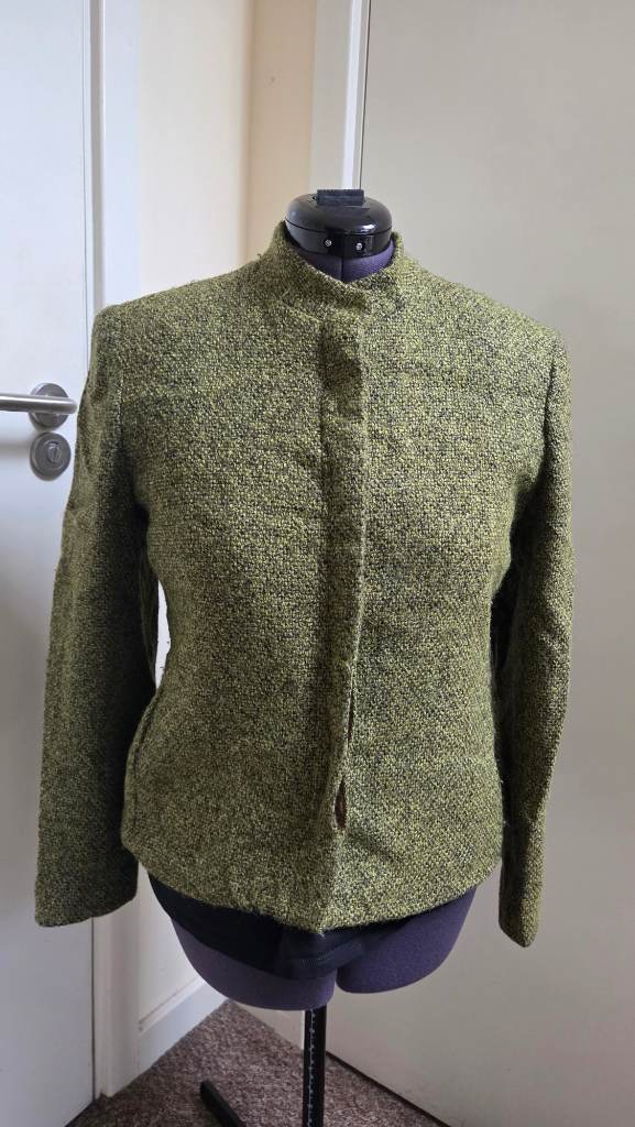 Olive Green Wool Blend Jacket UK 12