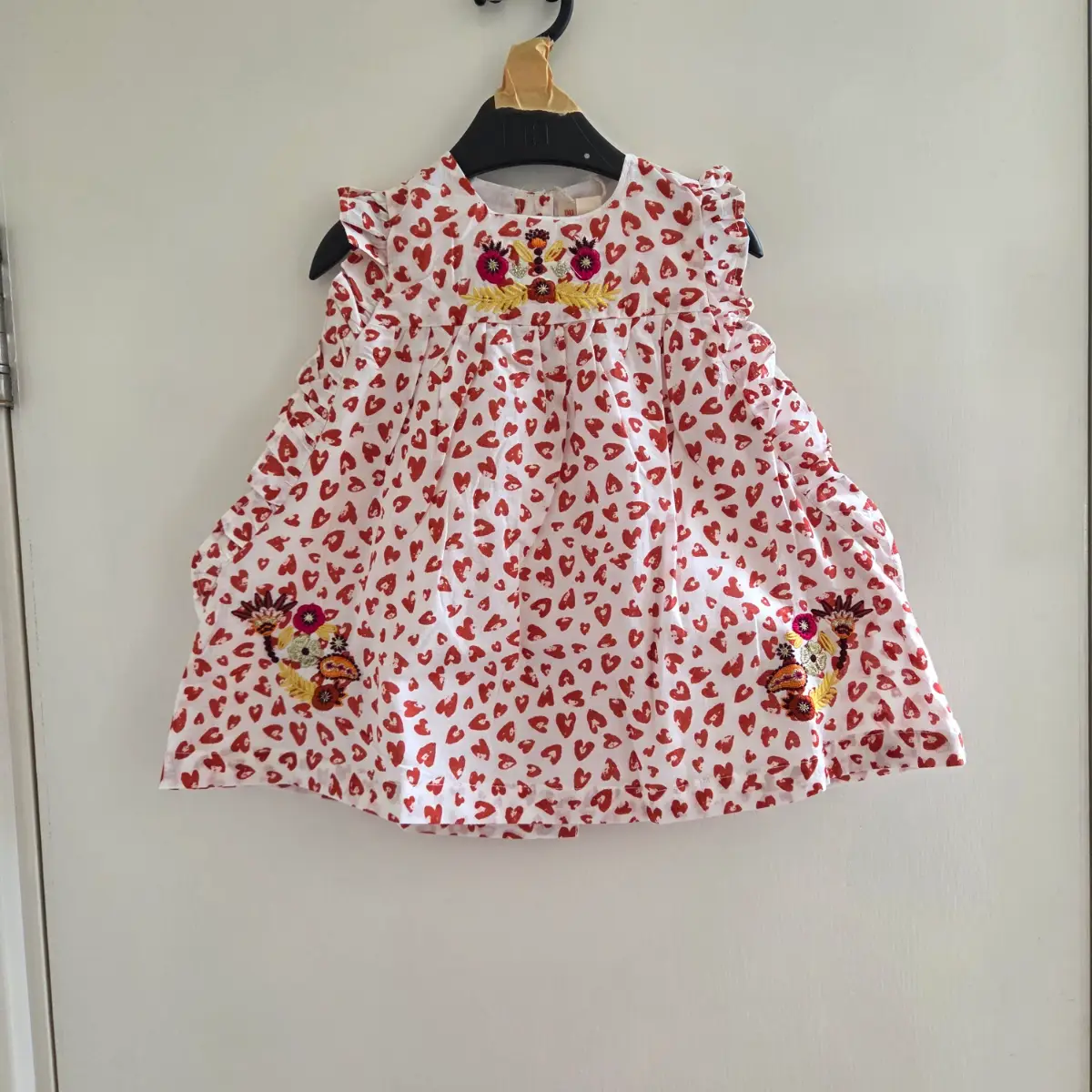 Du Pareil Au Même Baby Girl Heart Print Embroidered Dress | 6 Months