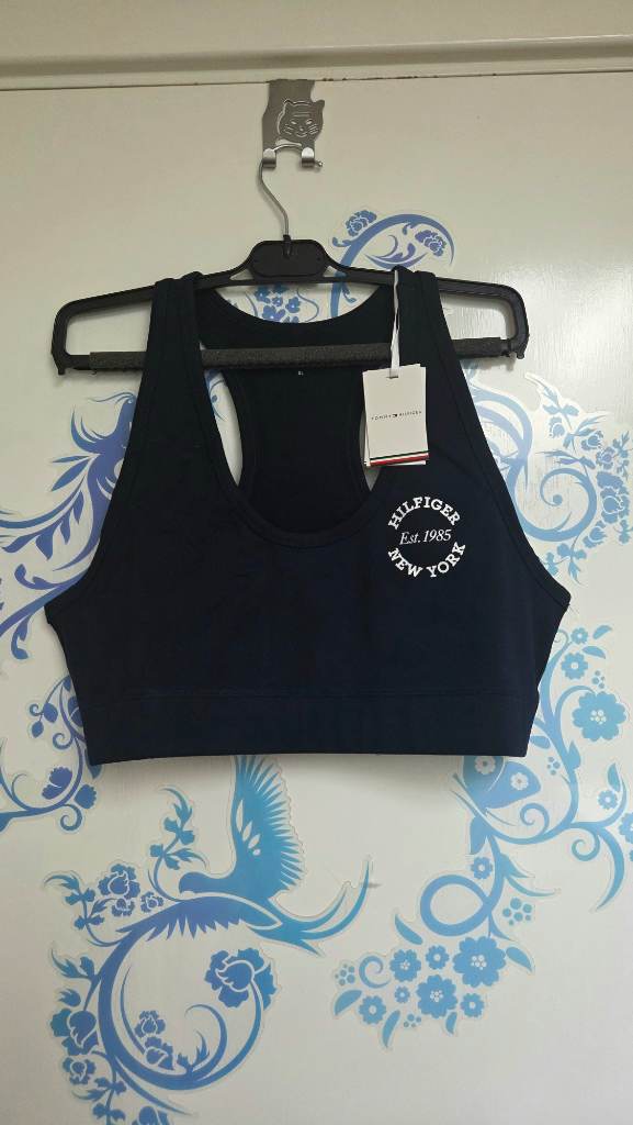 Tommy Hilfiger New York Crop Racer Back Bustier Dark Navy XL