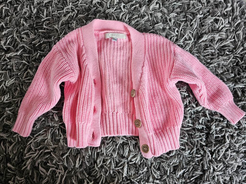 George 3-6 months pink cardigan