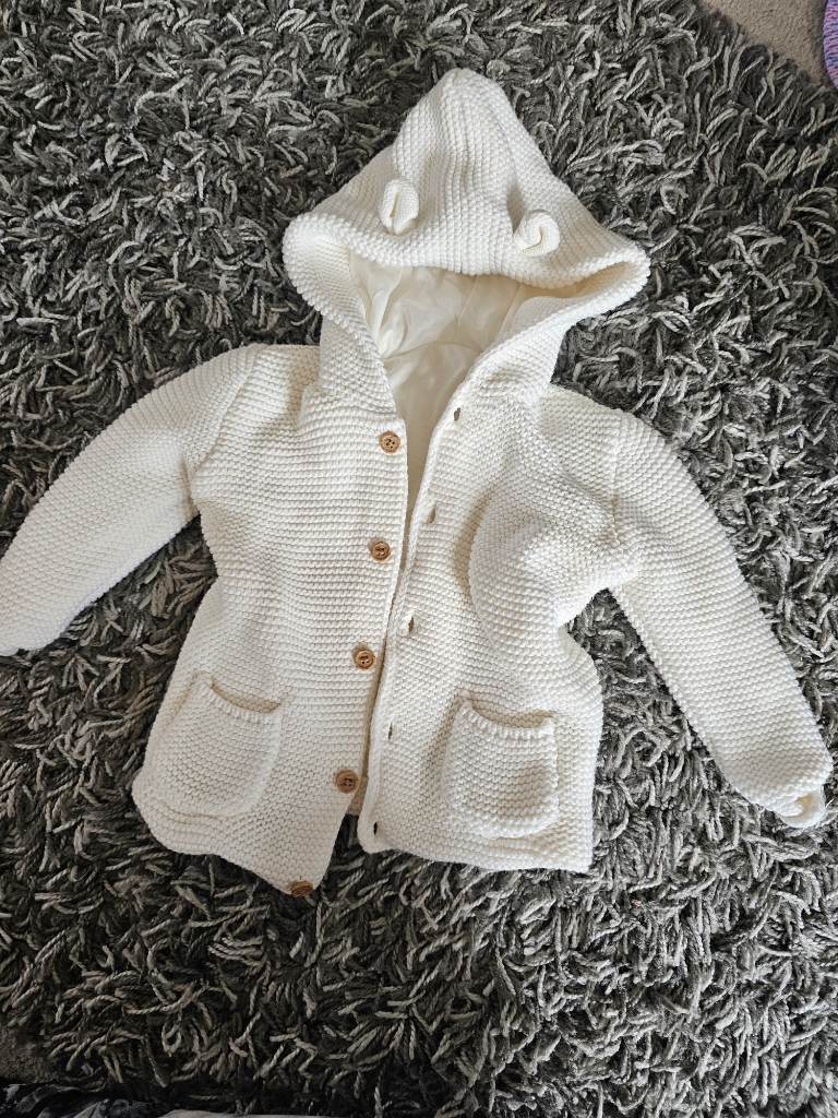 George girls 9-12 months jumper hoody with ears