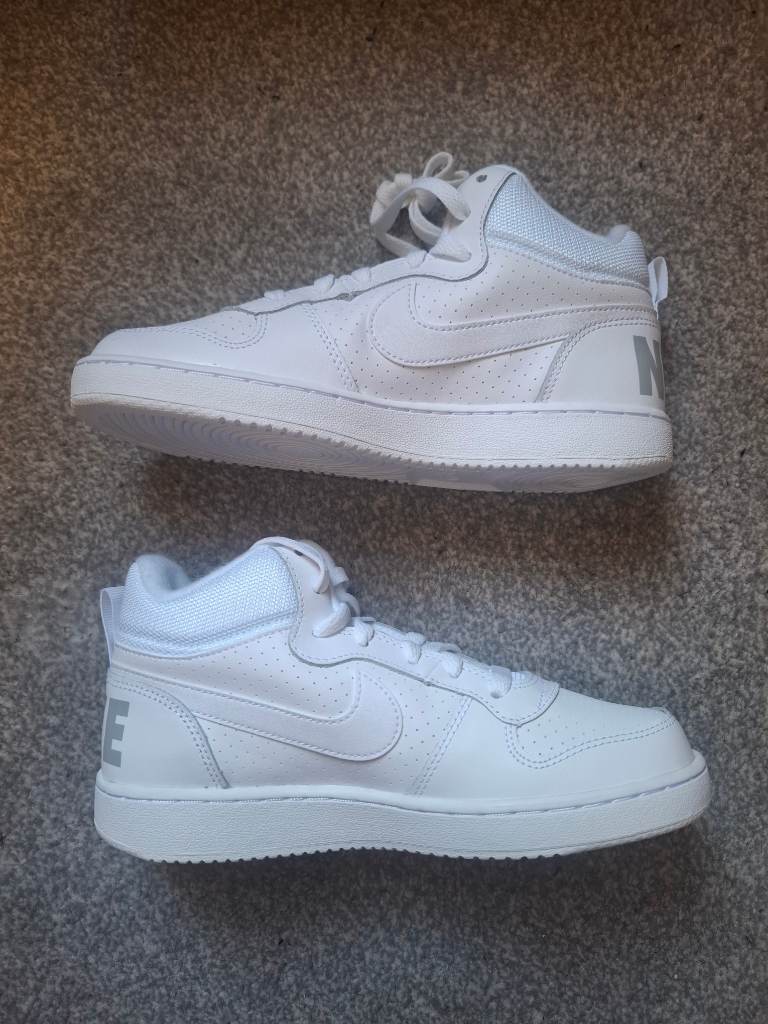 White Nike UK5.5 Court Borough Mid Trainers
