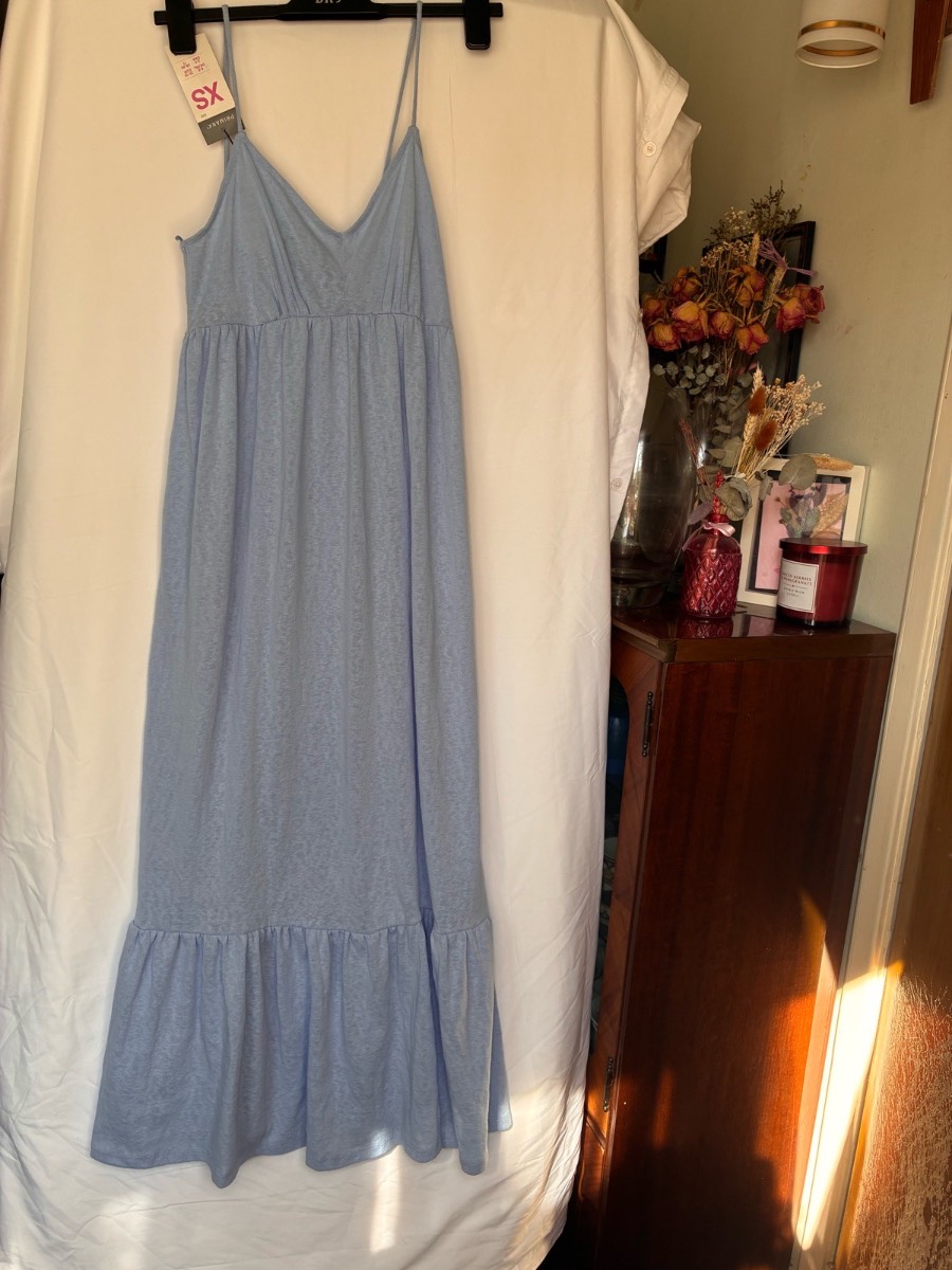 Summer light blue Primark cami maxi dress xs
